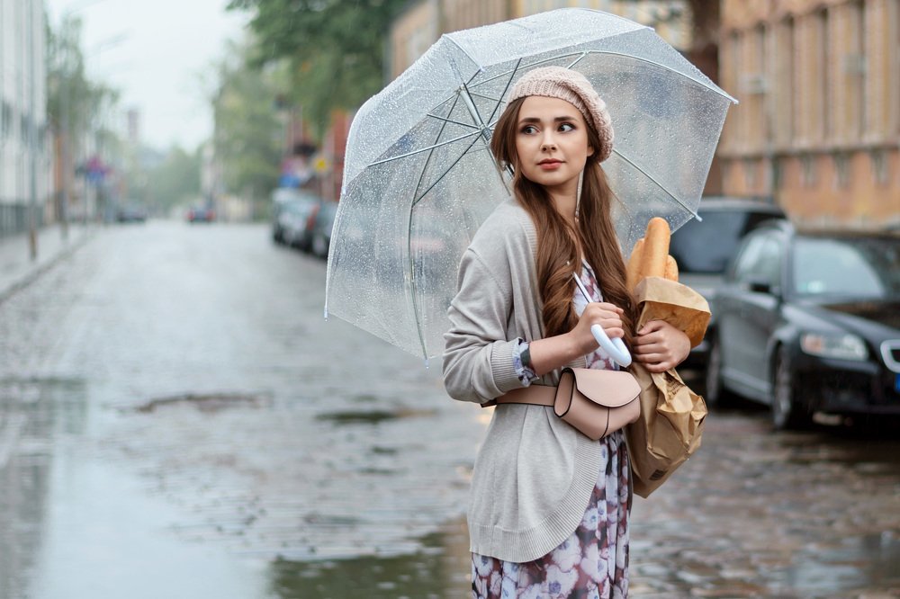 прогулка в дождь