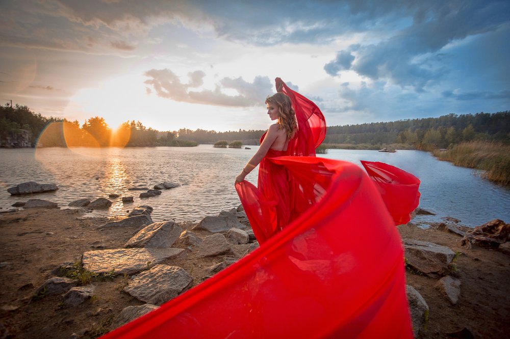 летящее платье