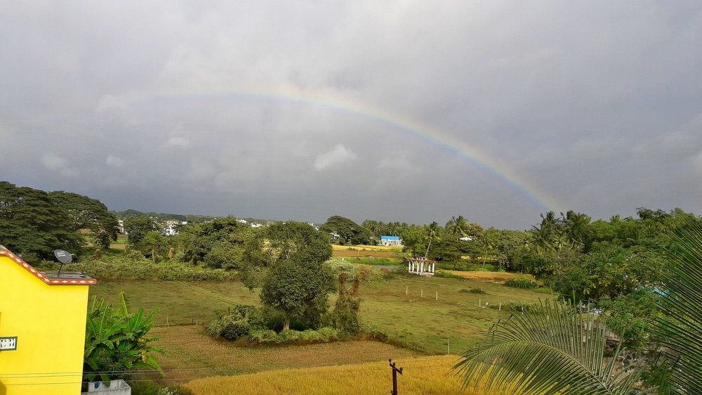 Rainbow after rain.