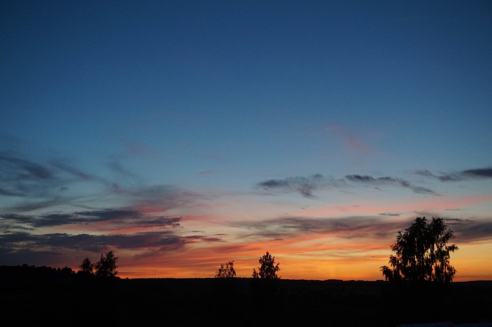 sunset in countryside