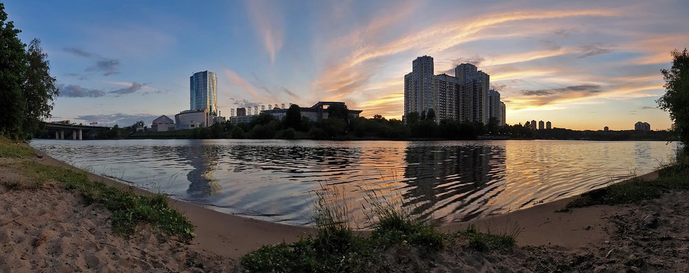 Панорама городского заката