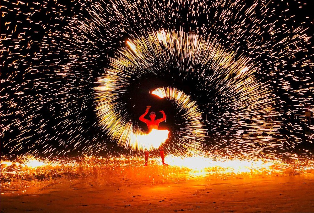 Файер-шоу,остров Ко Самет,Таиланд