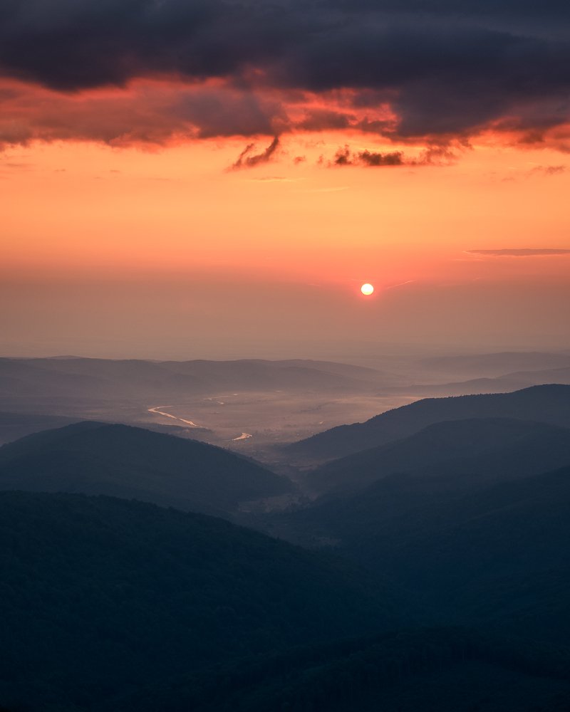 Пламенный рассвет. Сколевские Бескиды. Карпаты