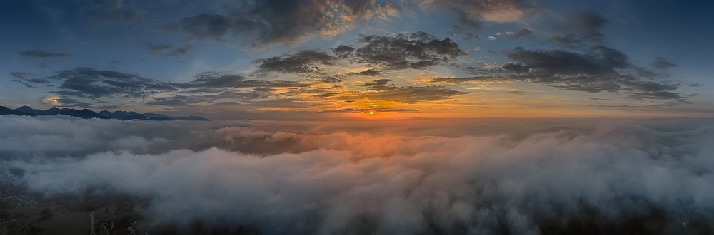 High above the clouds