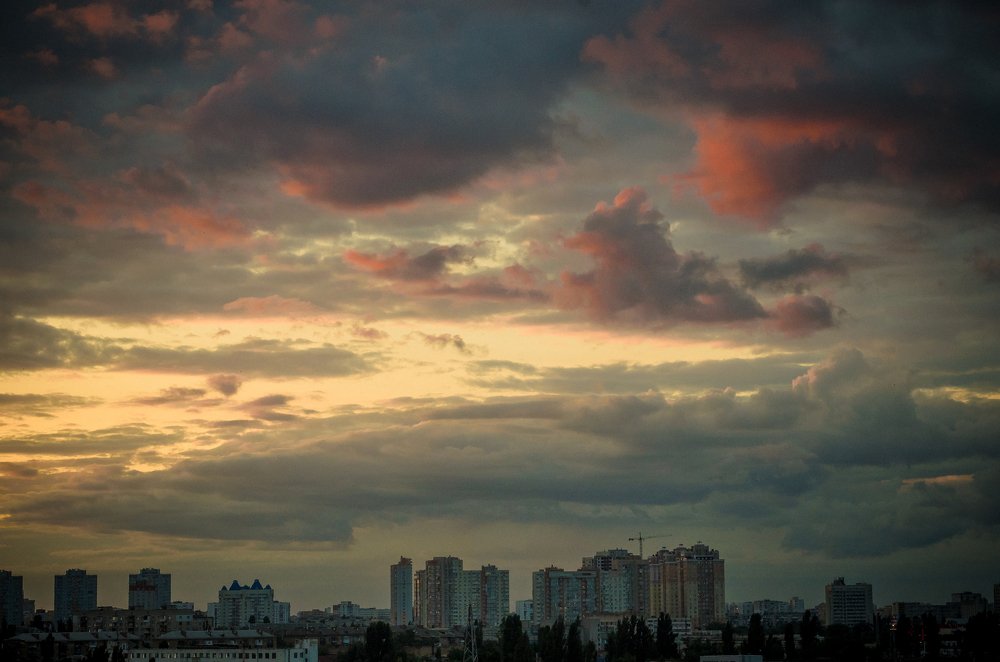 Красные облака заката