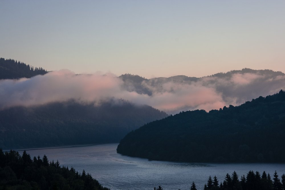 Sunrise in mountains