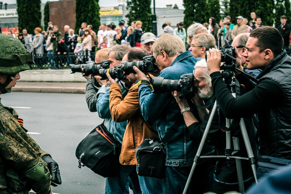 Снимают парад