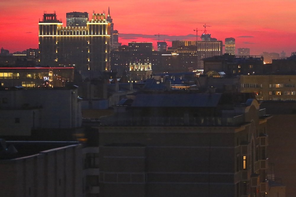 закат в Москве