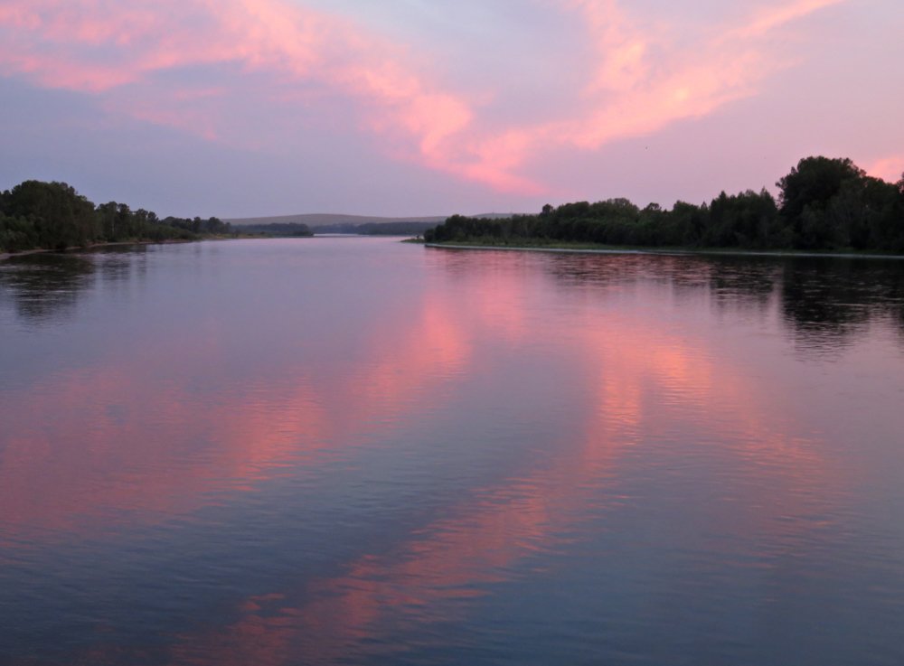 Закат на р.Енисей