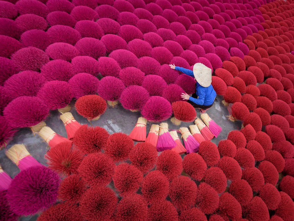 Drying incense sticks