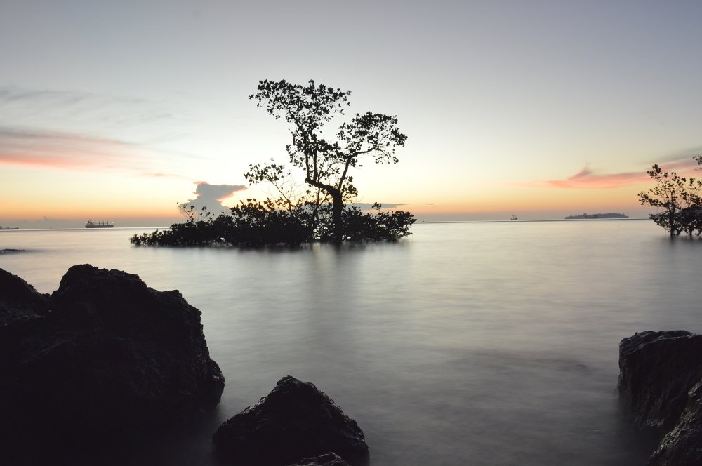 Sunset from padang beach west sumatera indonesia