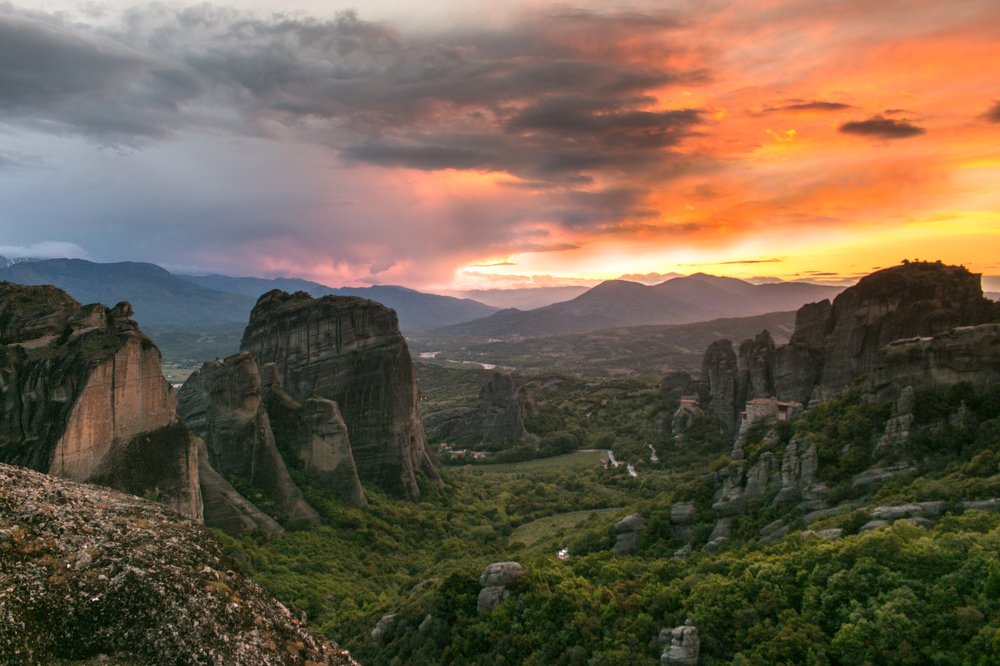 Sunset at Meteora