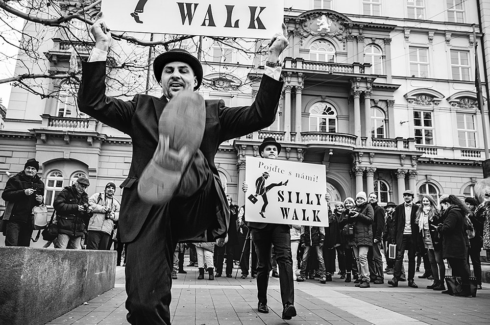 Silly walk in Brno