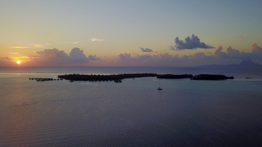 Sunset on bora bora