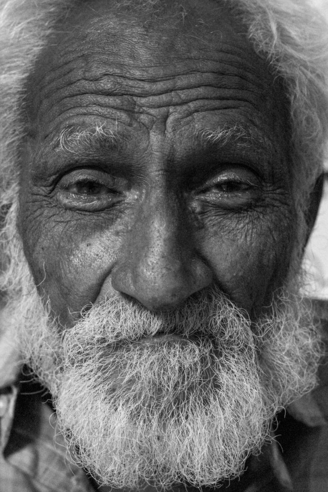 Male portrait in black and white