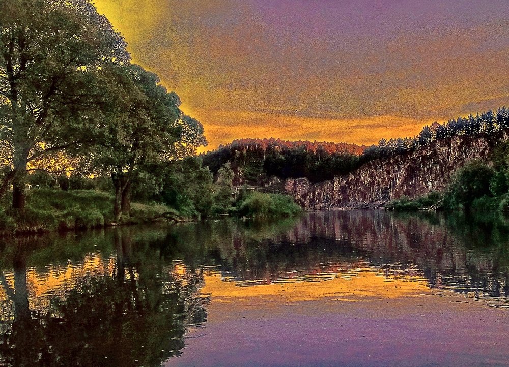 Evening on a Mountain River