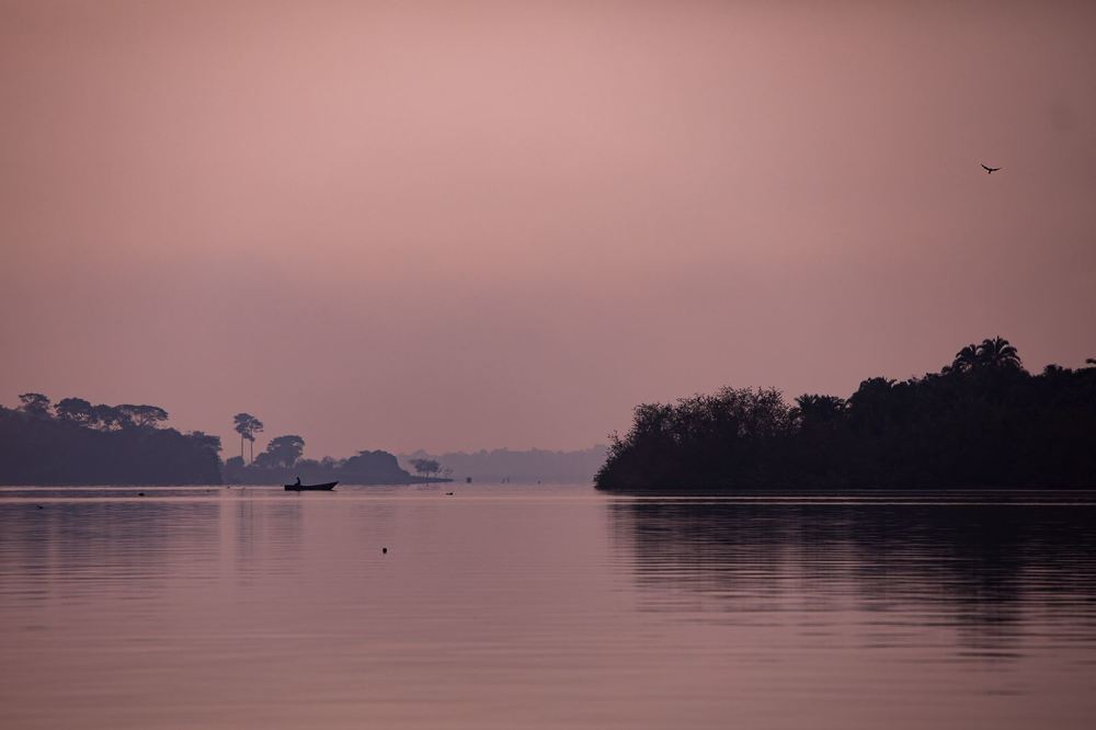 Serene Sunset on Lake Victoria, Uganda