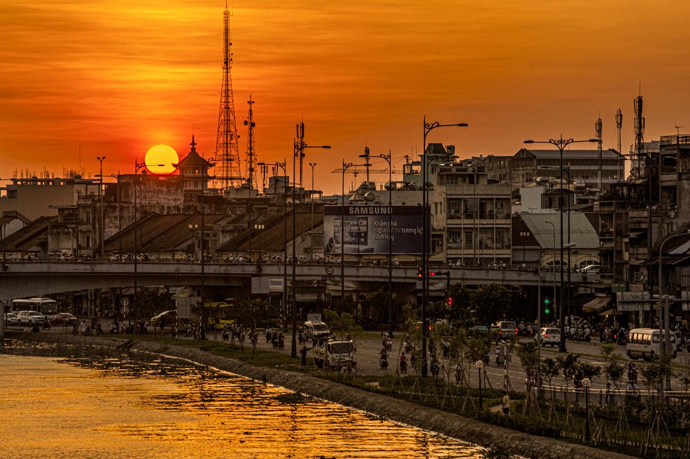 Sunset over Ho Chi Minh City