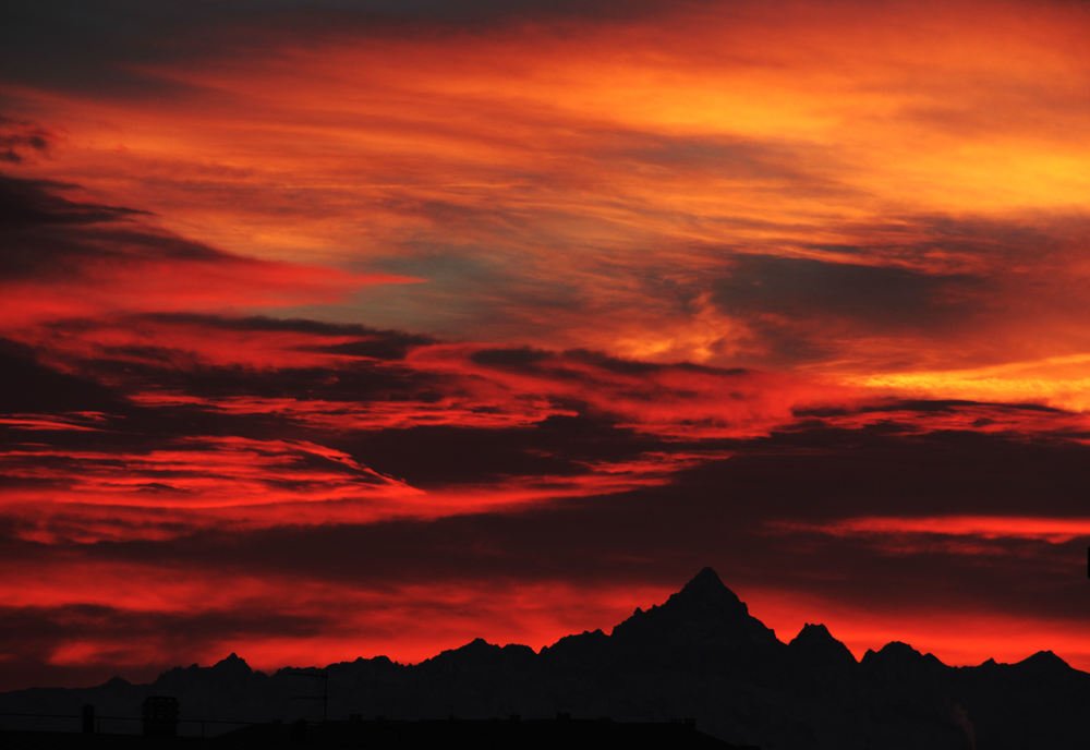 Monviso during sunset