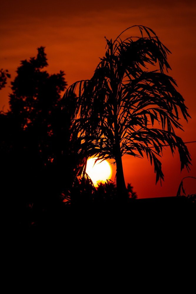 Sun setting with a subframe