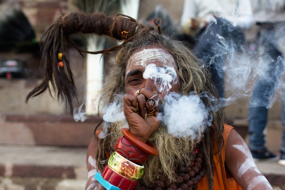 Садху на набережной Варанаси