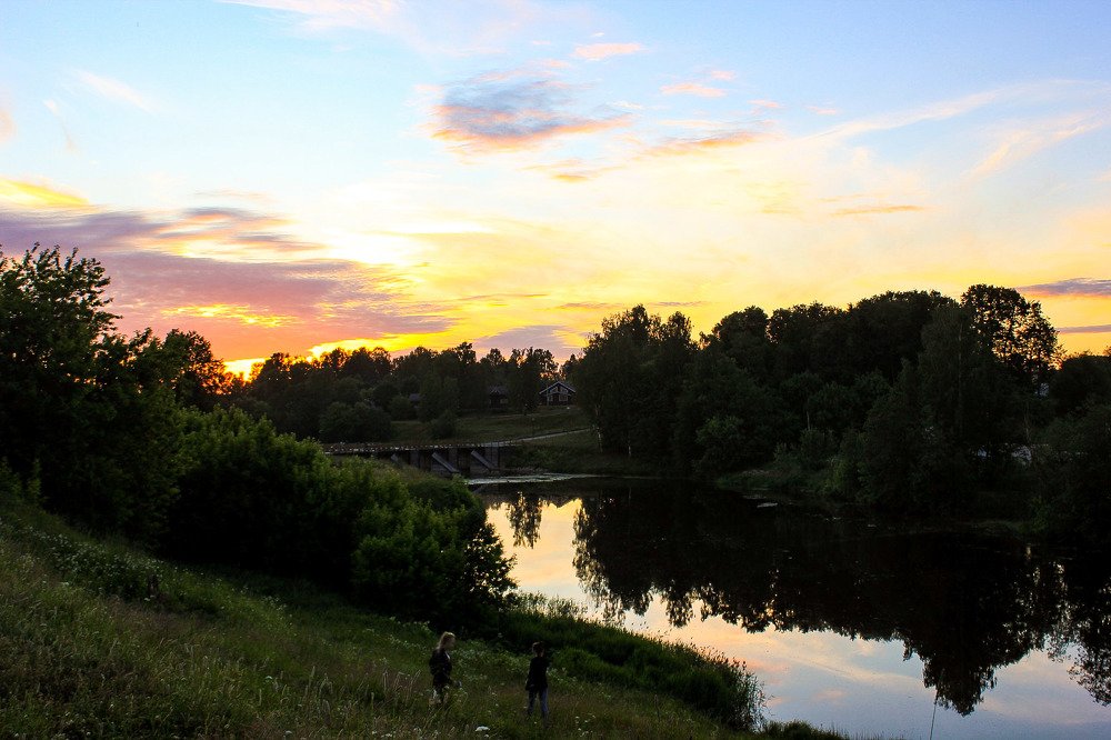 закат над рекой Тихввинка