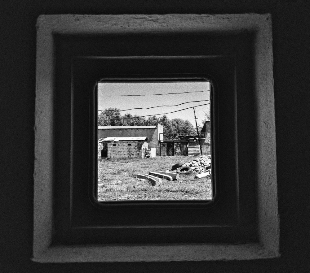 View through toilet window