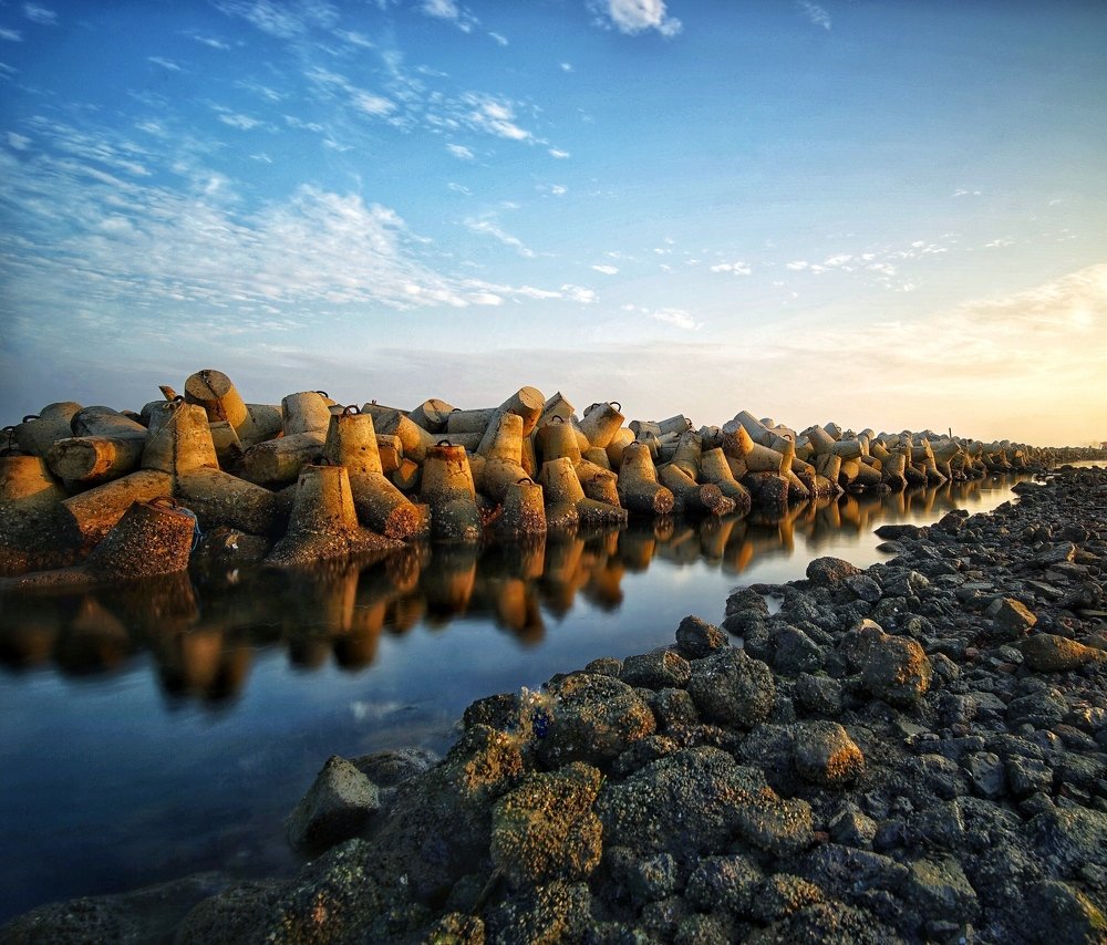 Breakwater in Muara Angke