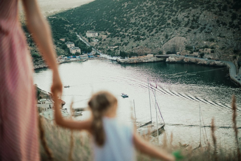 Вид на Балаклавскую бухту  с высоты гор