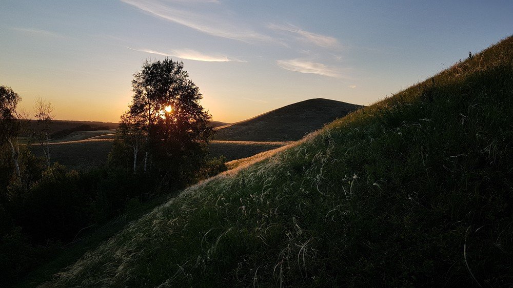 На холмах Репино лежат вечерние тени