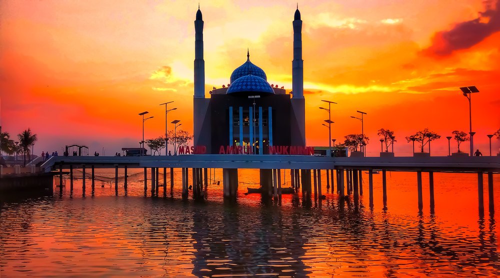 Mosque and Sunset