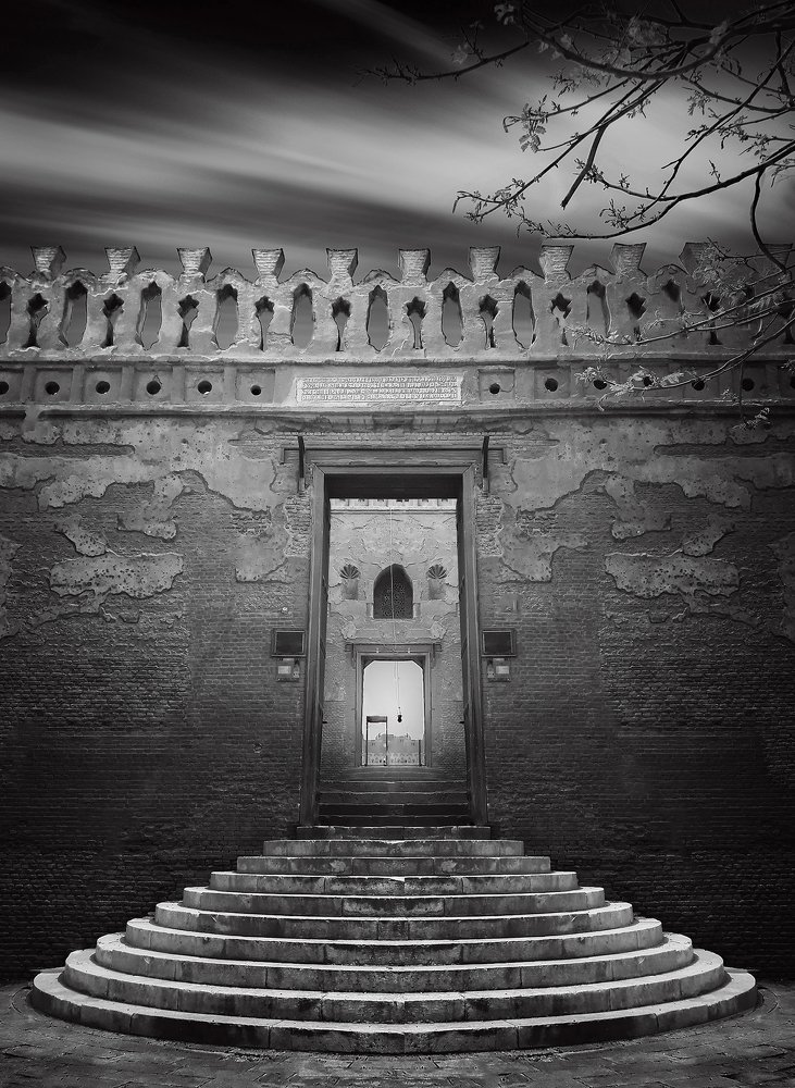 Entrance to Ahmad Ibn Tulun mosque in Egypt