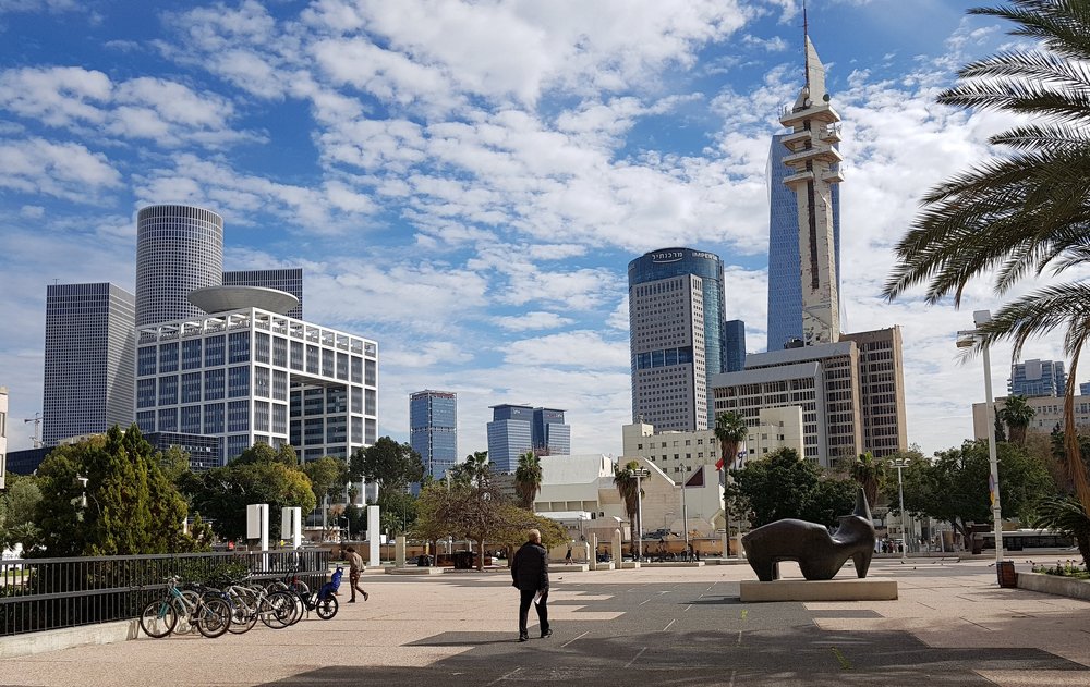 Tel Aviv cityscape in sunny day. Israel