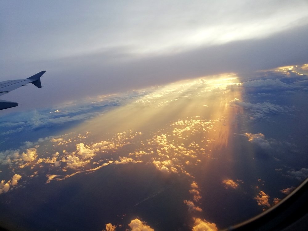 Atardecer desde el avión