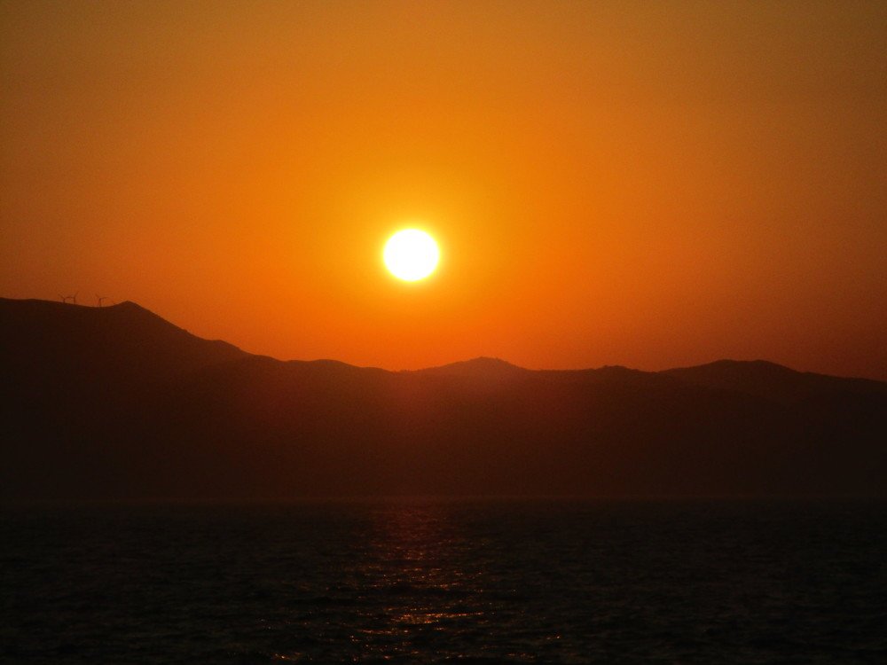 Sunset at the end of Heraklion mole