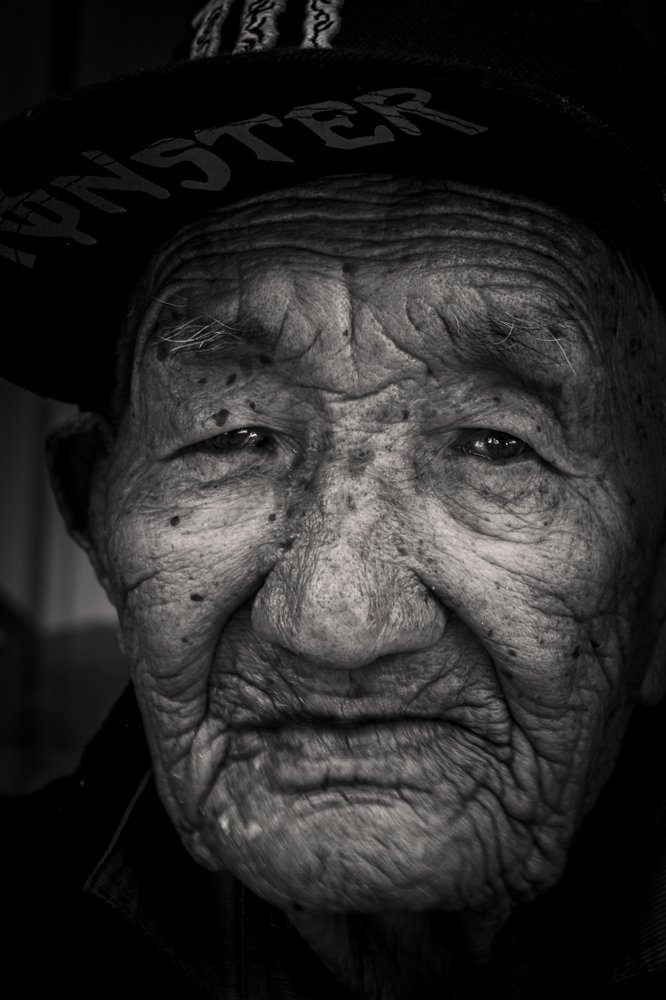 Portrait of a Old Tibetan Man