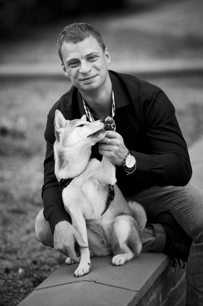 Мужчина с собакой