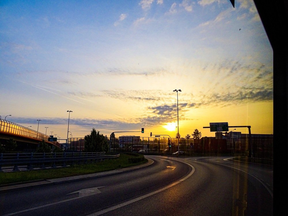 Sunset in old town