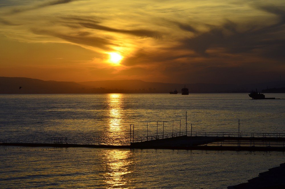 Закат на Черном море.