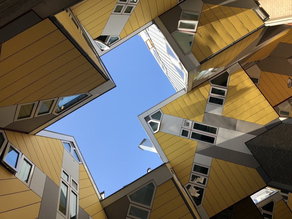 Look up and see modern Rotterdam