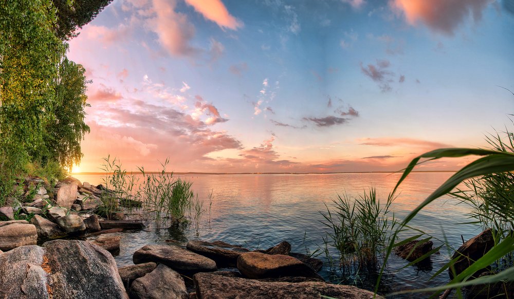 Вечер на озере