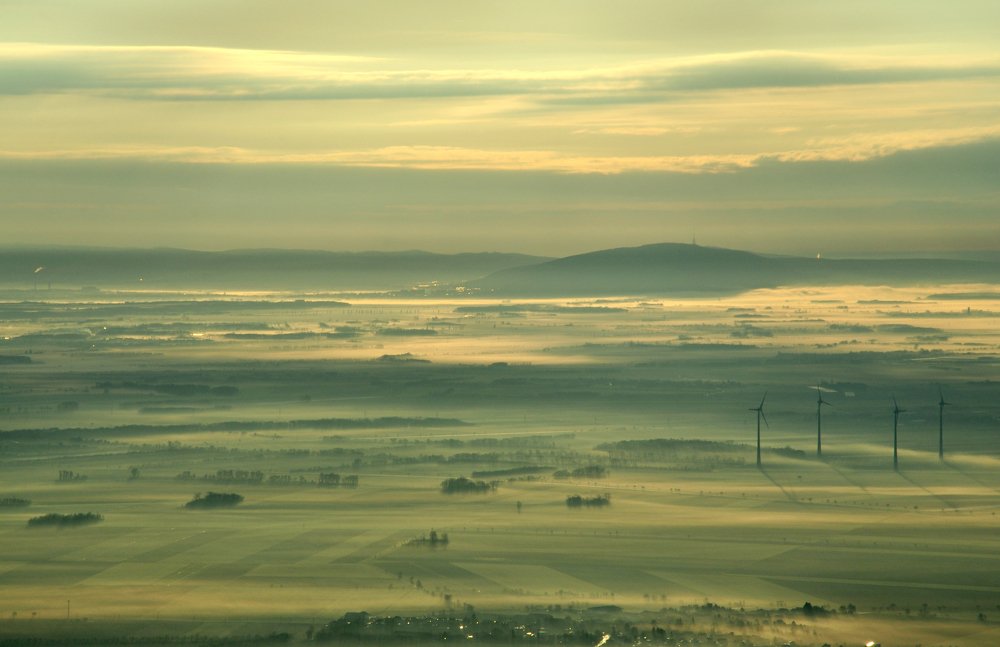 Sunrise over the sky of Viena sorroundings