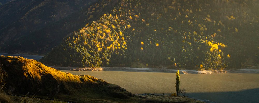 Закат. Мамисон. Зарамагское водохранилище. Северная-Осетия Алания.