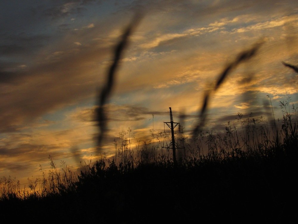 Деревня в закате