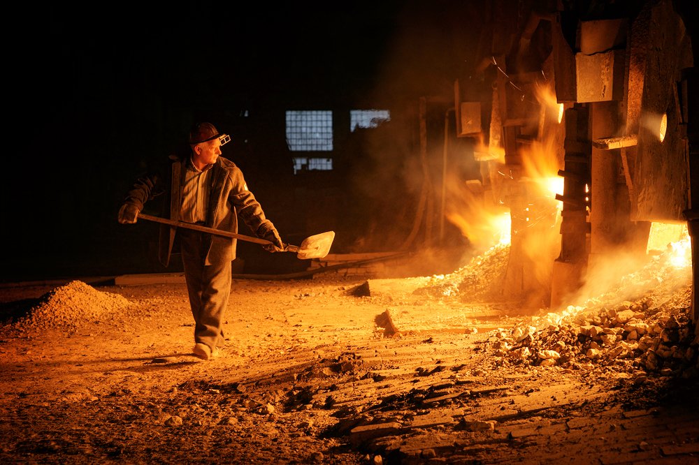 У мартеновской печи