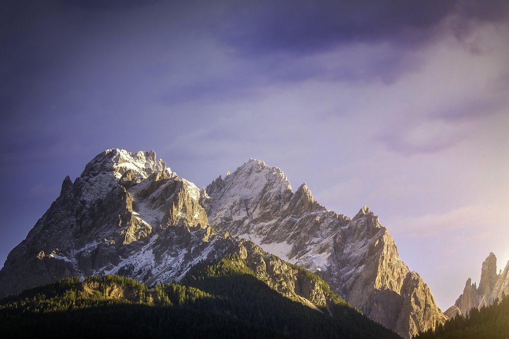 The Italian Alps during the Sunset