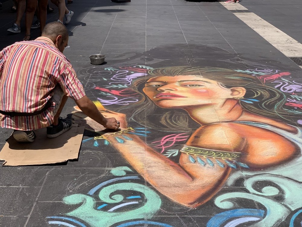 Painting on the street