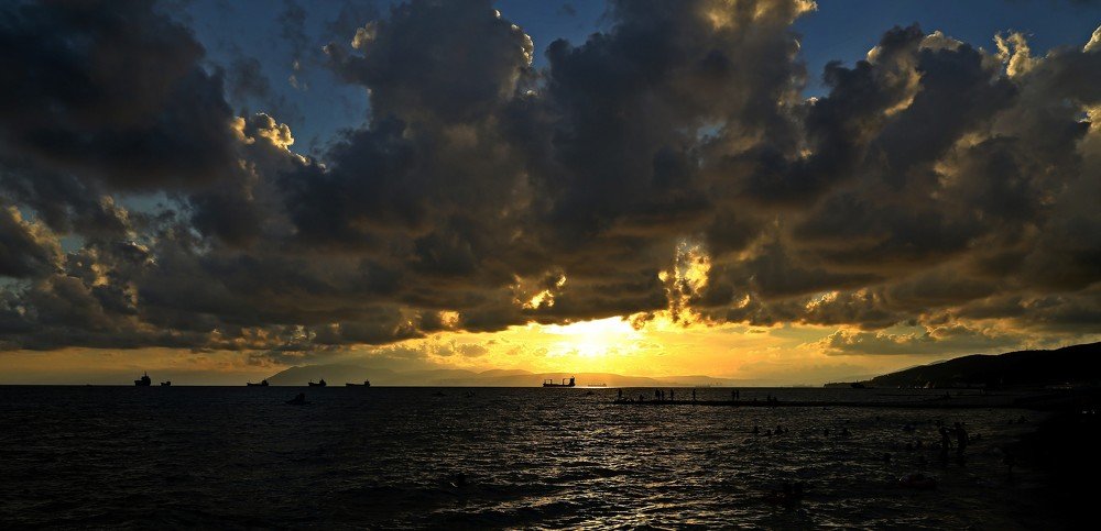 Закат на Черном море.