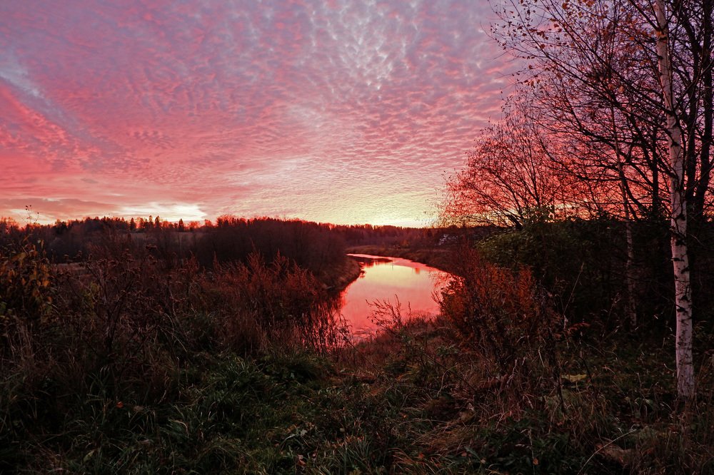 Закат на реке Вологда