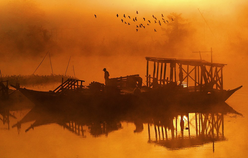 Sunrise at Majuli River Island